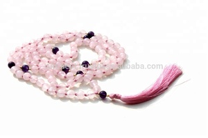 สร้อยคอ108อเมทิสต์ประดับด้วยลูกปัดหินควอตซ์มีพู่มาลาลูกปัดสำหรับผู้นับถือศาสนาพุทธสำหรับเป็นของขวัญและงานเลี้ยง - Product Image 3