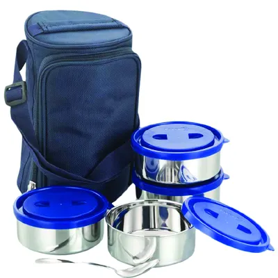 Trueware Tiffin Doos, Maaltijd Set, Maaltijd Doos Beste Hot Voedsel Containers Staal Met Plastic Lunchbox