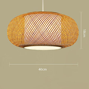 Vente en gros pas cher Cadres d'abat-jour en bambou asiatique antique Design rond en rotin avec style fermier pour l'Asie