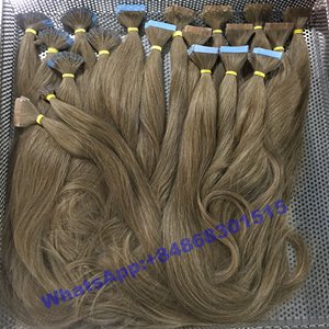 Extension adhésive italienne, ruban à colle, pleine cuticule, cheveux vierges, couleur chaude - Product Image 1