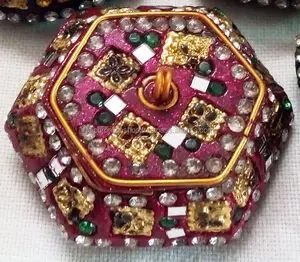 Handgemachte Jaipuri dekorative kleine Lac Sindoor Boxen