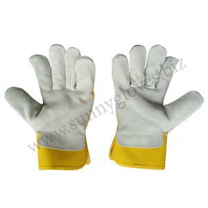 Precio competitivo de La Palma seguridad vaca derramada guantes de trabajo piel SG-1083 - Product Image 2