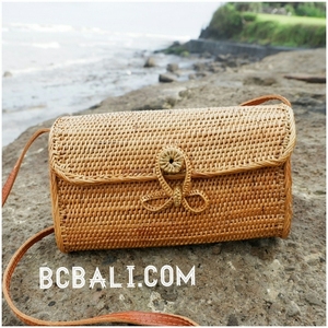 Bolso de mano tejido a mano para mujer Ata Monederos hechos a mano con mango largo de cuero Carteras hechas a mano - Product Image 4