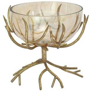 Diseño de hoja de oro de lujo, decoración de lujo, estándar moderno, los mejores cuencos de decoración de lujo únicos, cuenco de vajilla elegante antiguo - Product Image 1