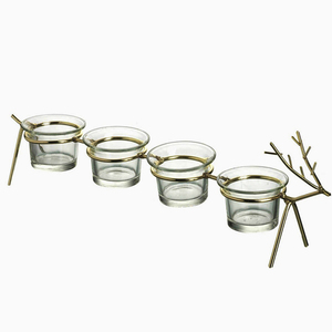 Bougeoir naturel cerf de noël, porte-bougie - Product Image 1