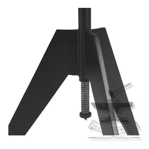 โต๊ะคาเฟ่โลหะอุตสาหกรรมทำจากไม้ทรงกลมปรับความสูงได้สามขาสำหรับห้องนั่งเล่นกลางแจ้งโรงแรมหรือห้องรับประทานอาหาร - Product Image 4