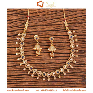 Collar delicado antiguo elegante hecho a mano para mujer, chapado en oro, venta al por mayor, 18106 - Product Image 3