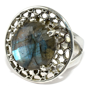 Anillo de Plata de Ley 925 con forma redonda de felpa, joyería India - Product Image 3
