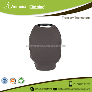 Stretchy Baby Car Seat Cover Blank Solid Color OEM Organic Baby Car Sear Cover Canopy With Custom Logo - Product Image 4