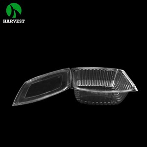 Tazón de Ensalada Desechable de Plástico Transparente con Tapa - Product Image 1