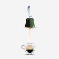 Cápsula de café compatible de material biodegradable para café expreso