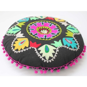 Cojín de Meditación Personalizable 100% Algodón, Cojín Redondo Bordado a Mano para Suelo con Relleno de PVC, Decoración del Hogar, Logotipo Extraíble - Product Image 5