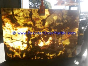 Losa de Ágata Amarilla de Pakistán Retroiluminada para Empalme de Libros, Superficie de Piedra Grande Pulida - Product Image 4