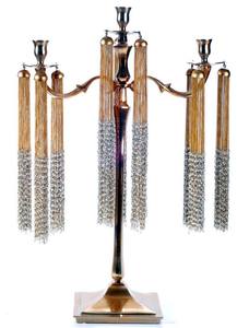 Candélabres en or/candélabres en or rose/candélabres en or rose avec fleur pour centres de table de mariage, décoration de maison de qualité - Product Image 3