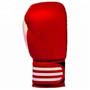 Guantes de boxeo profesionales personalizados, Logo personalizado de fábrica China, en negro, rojo y azul - Product Image 3