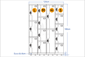 Multi tiered Units ABS Plastic Compartment Lockers - Product Image 6