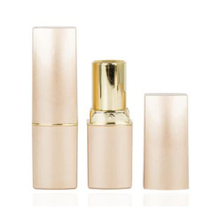 Tubo de lápiz labial cosmético dorado vacío de diseño de lujo directo de fábrica - Product Image 1
