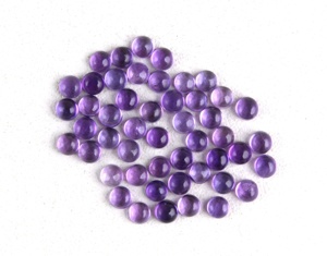 เครื่องประดับทำมืออัญมณีทรงหลวม,พลอยสีม่วงธรรมชาติทำจากแร่อเมทิสต์ทรงกลมเรียบ - Product Image 1