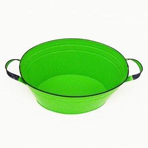 Maceta clásica de Metal galvanizado marfil Vintage para exteriores, hogar, guardería, fiesta, bañera ovalada, maceta, decoración, revestimiento en polvo, jardín - Product Image 3