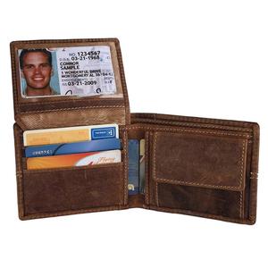 Cartera Tri-Fold de Cuero Genuino de Vaca/Búfalo con Protección RFID para Hombre, Delgada y Segura, para Uso Diario, en Oferta - Product Image 2