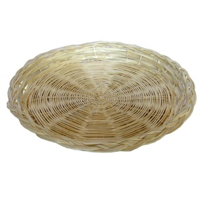 Mini Daily Style Woven <b>Bamboo</b> Storage <b>Basket</b> Rattan Fruit Gift <b>Basket</b> for Home Use Picnic Tray - Product Image 1