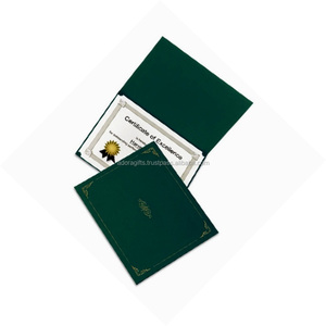 Dossier de présentation de diplôme personnalisé pour la remise des diplômes scolaires, pliable, avec estampage à chaud, dossier de présentation de diplôme de haute qualité, durable, format A4, pas cher - Product Image 1