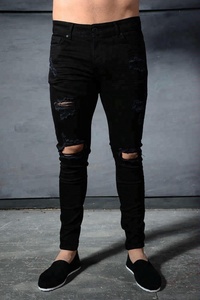 <span class=keywords><strong>Jeans</strong></span> da Uomo Enzo <span class=keywords><strong>Super</strong></span> Skinny Nuovi Elasticizzati Strappati e Distrutti di Design alla Moda - Product Image 6