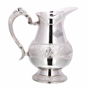 Ensemble en laiton plaqué nickel 50 oz, carafe de rangement d'eau de luxe, de style royal - Product Image 1