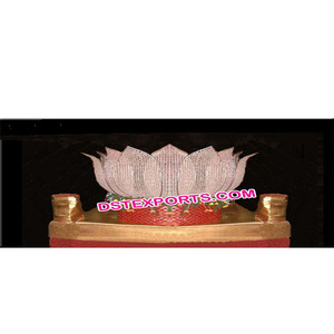 Palki Moderno de Madera Tratada con Cristal de Loto para la Entrada de la Novia, Doli para Bodas Indias con Color y Tamaño Personalizados - Product Image 1