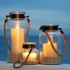 Hot Selling Glass <b>Hurricane</b> Candle <b>Lanterns</b> Design for Home Garden Balcony Decoration - Product Image 1