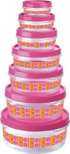 Modern Floral Prince Sets Eco-Sustainable Pressed PC <b>Material</b> Storage Boxes for Biscuit Kitchenware Microwavable Food - Product Image 3