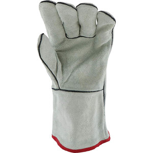 Gant de soudage de protection thermique imprimé de logo personnalisé Gants de jardinage en cuir à longue manchette de haute qualité unisexe - Product Image 3