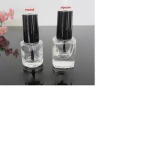 glass nail polish bottles with plastic cap with brush suitable for nail polish manufacturer