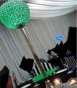 Beaded Goblet Ball <b>Candle</b> <b>Holder</b> for Wedding Table Centerpieces Metal <b>Tall</b> Crystal Engagement & Anniversary Decor - Product Image 2