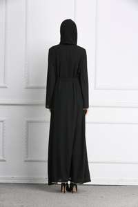 Buena calidad de las mujeres musulmanas rayas Kaftan Abaya de Dubai bata Kimono - Product Image 6