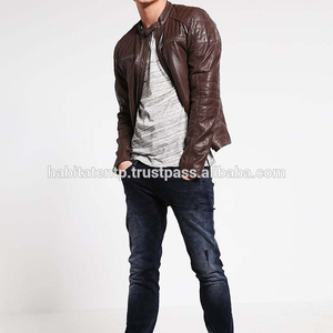 เสื้อแจ็กเก็ตหนังแกะสำหรับผู้ชายเสื้อผ้าที่ทนทาน - Product Image 3