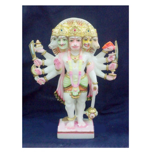รูปปั้นหนุมานหินอ่อนสำหรับบูชา - Product Image 1