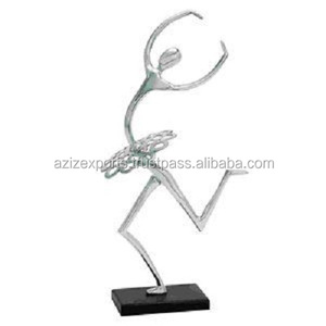 Statue d'athlète en aluminium imitation antique Sculpture Décoration de la maison Figurine en métal Technique coulée - Product Image 1
