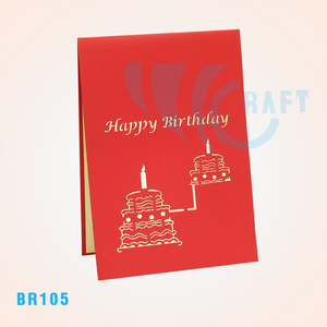 การ์ดอวยพรวันเกิดป๊อปอัพทำมือแบบ3D ของที่ระลึกจากกระดาษตัดด้วยเลเซอร์ของเวียดนาม - Product Image 5