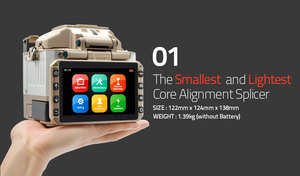 เครื่องเชื่อมใยแก้วนำแสง Fiberfox Mini 6S พร้อมเทคโนโลยี Core Alignment DWACAS สำหรับโทรคมนาคม ใช้เวลาเชื่อม 7 วินาที - Product Image 2