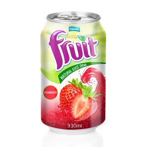 Strawberry Juice Puree Soft Drink 330ml by Tan Do – Competitive Price | Free Bottle Design - Product Image 2
