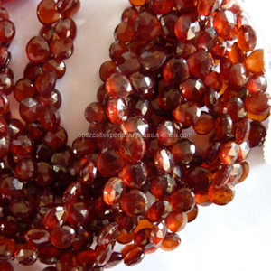 Grenat Hessonite naturel lisse poli en forme de poire gouttes briolette cristal pierre précieuse perle en vrac - Product Image 1