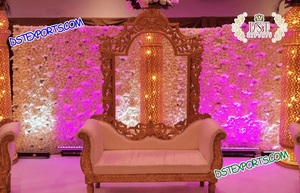 English <b>Wedding</b> Leather Tufted Panels for Sale Brownish Leather Tufted Panels <b>Wedding</b> Stages Flower Back <b>Wall</b> <b>Wedding</b> <b>Decoration</b> - Product Image 3