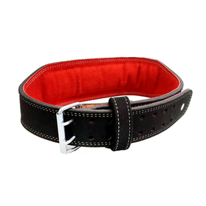 2024เข็มขัดหนังวัวบุนวมสำหรับออกกำลังกายอุปกรณ์ฟิตเนสสำหรับยกน้ำหนัก - Product Image 6