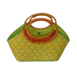 Sac en bambou de haute qualité Vietnam en gros sac tissé en bambou fait à la main demi-cercle sac à main de plage en plein air élégant mode sac écologique - Product Image 1