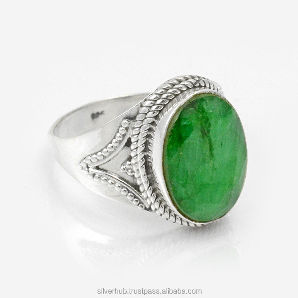ring raw emerald