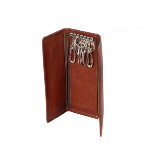 Funda de llave de diseño único, cartera marrón con logotipo personalizado, venta al por mayor - Product Image 1