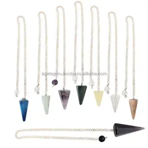 <b>Crystal</b> Gemstone Mix Cone Reiki Pendulum-<b>Feng</b> <b>Shui</b> Eco-Friendly Art Collectible - Product Image 1
