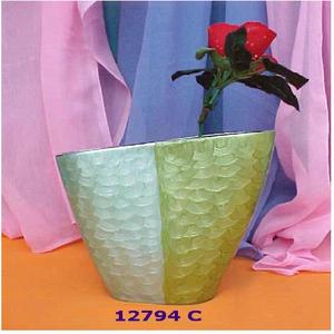 Jarrón de color aluminio martillado para artículos de decoración del hogar - Product Image 1