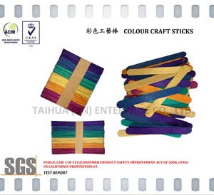 <b>WOODEN</b> CRAFT STICKS (COLORED) - Product Image 1